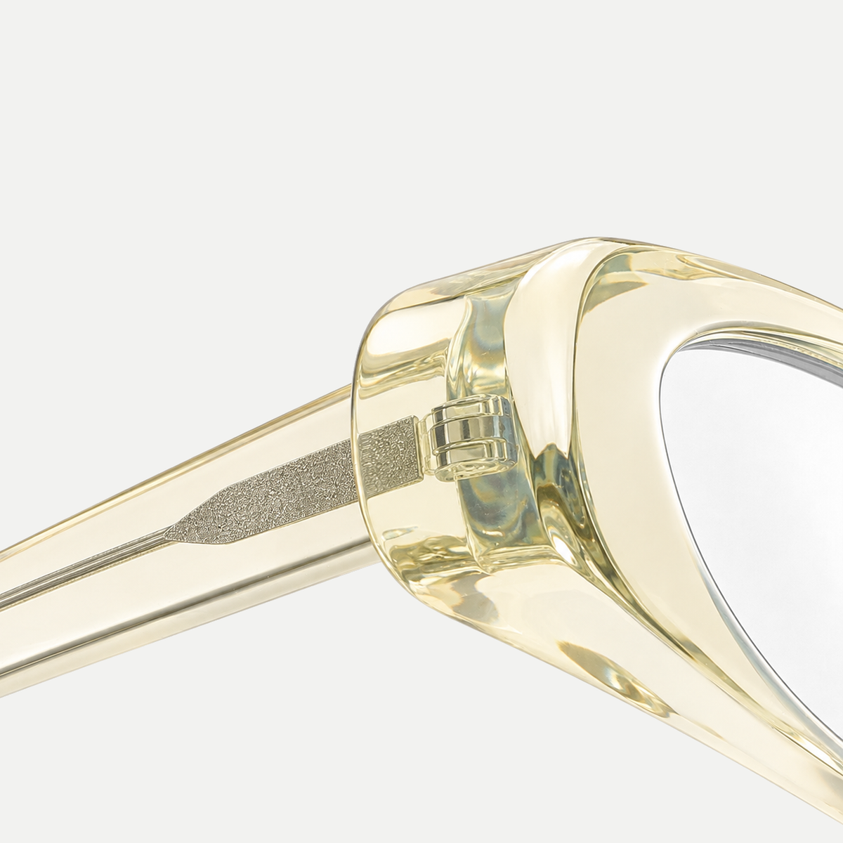 Daria crystal champagne eyeglasses, frame detail