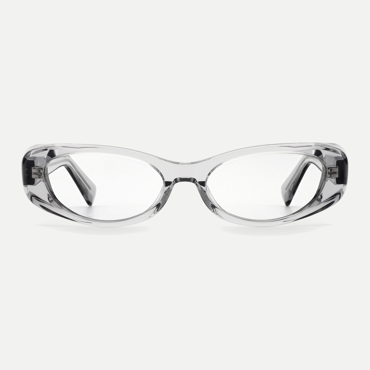 Daria crystal gray eyeglasses, front view