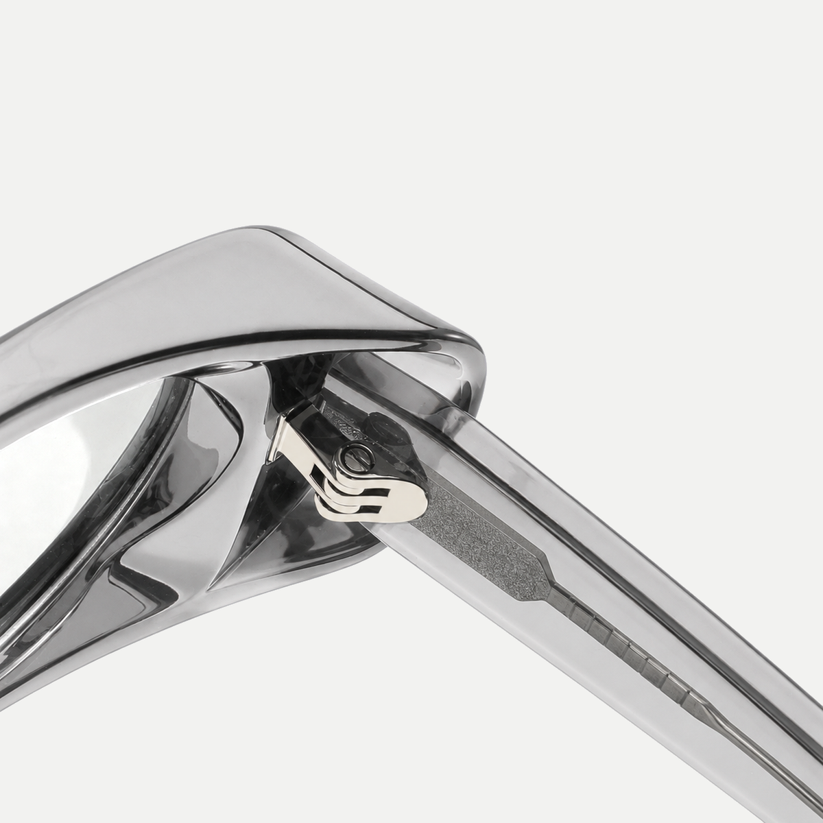 Daria crystal gray eyeglasses, frame detail