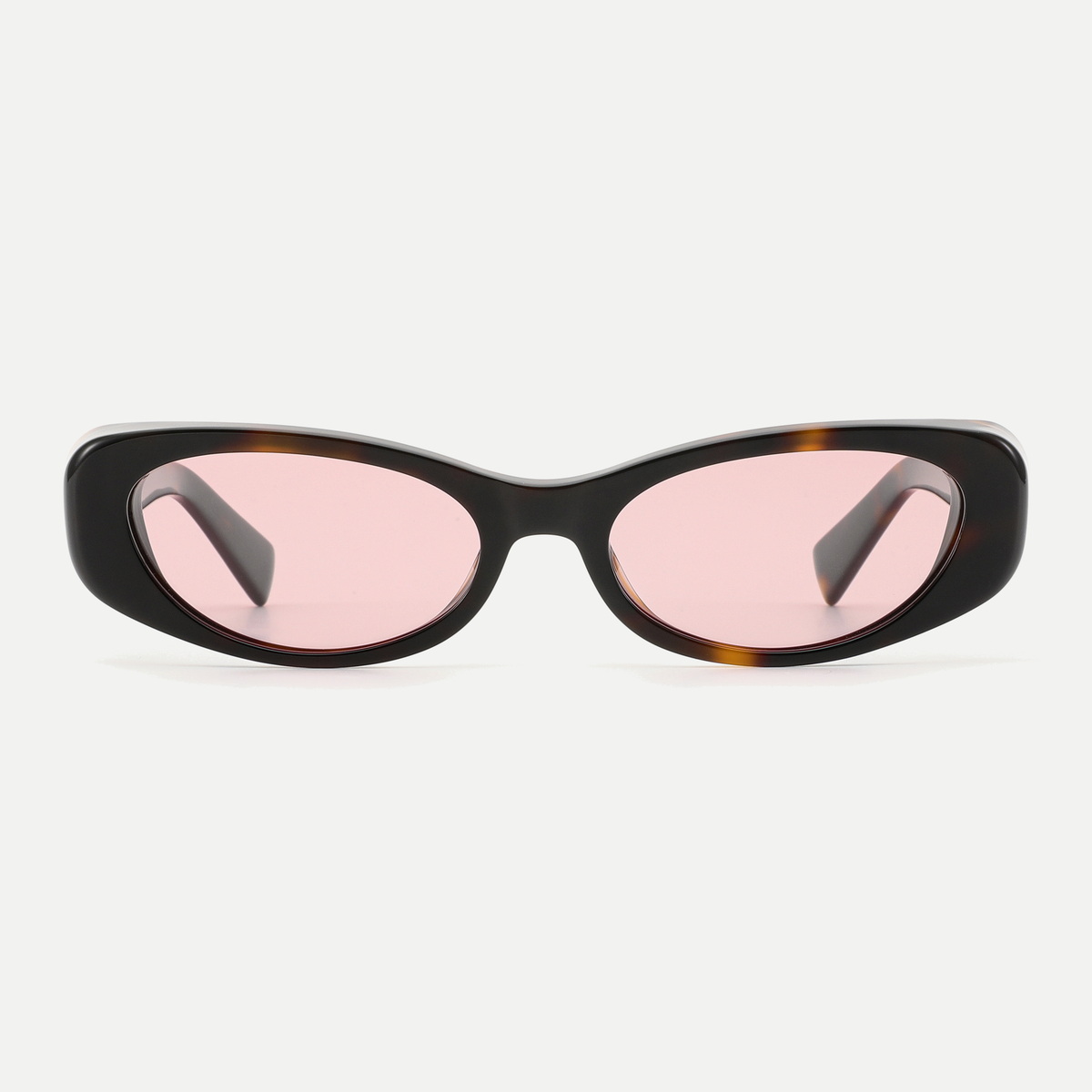 Nova amber tortoise / pink sunglasses, front view