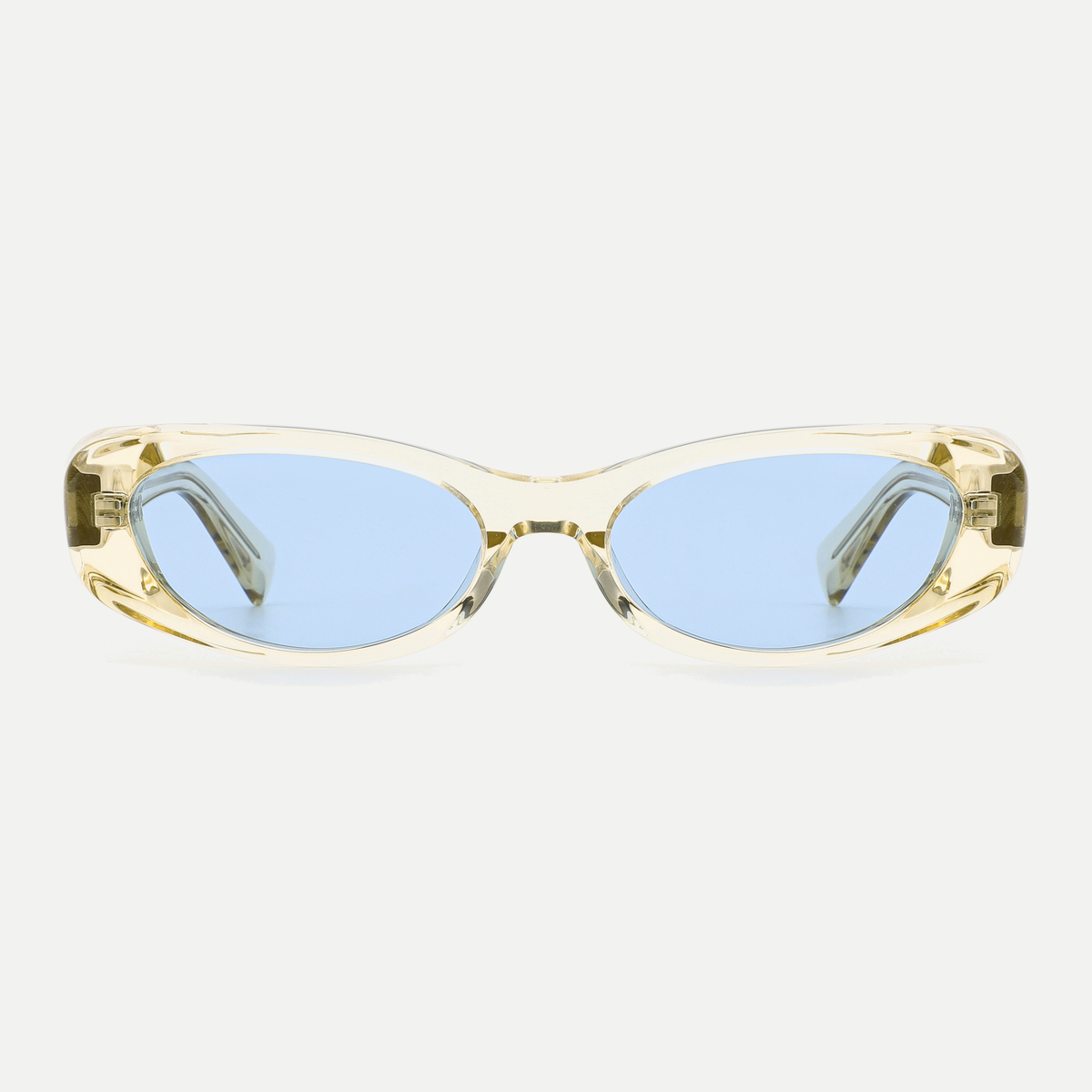 Nova crystal champagne / ice blue sunglasses, front view