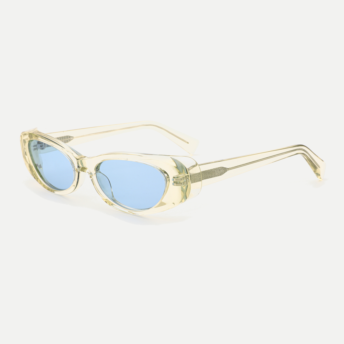 Nova crystal champagne / ice blue sunglasses, 45-degree view