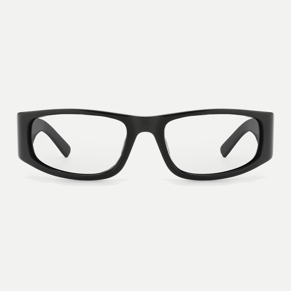 Flora black eyeglasses, front view