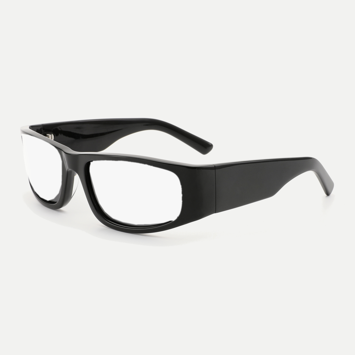 Flora black eyeglasses, 45-degree view