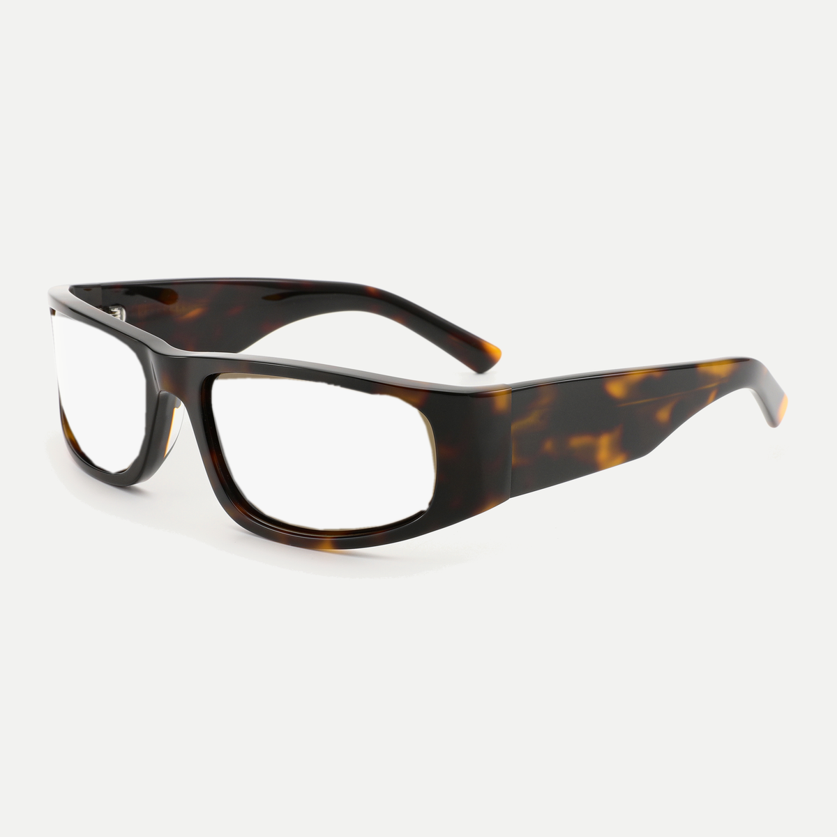 Flora dark tortoise eyeglasses, 45-degree view