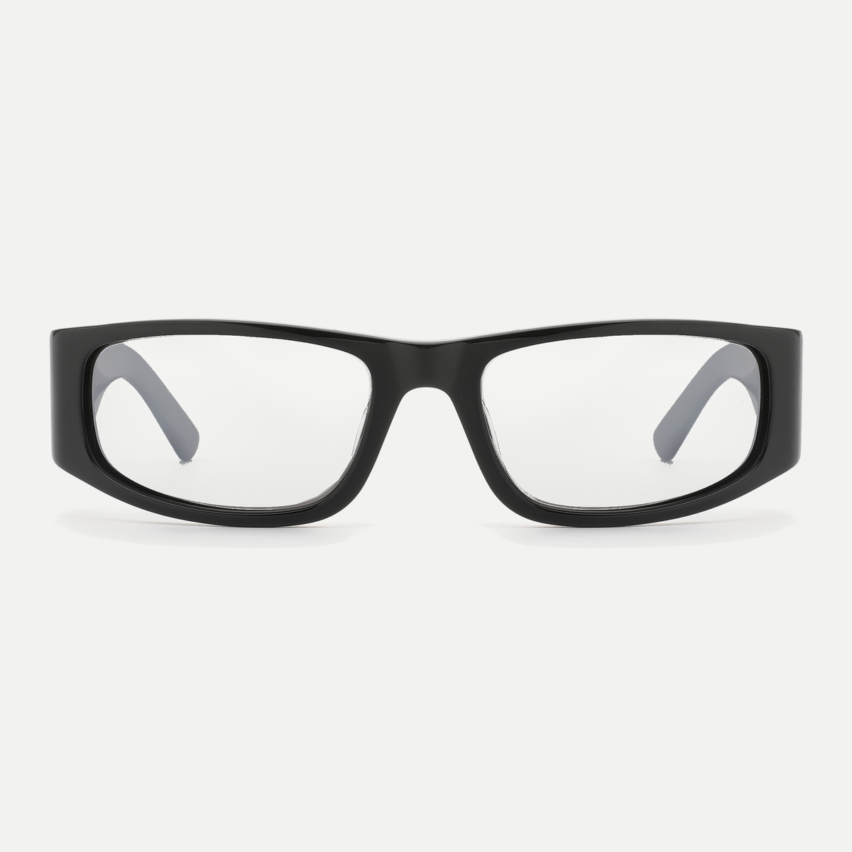 Flora onyx eyeglasses, front view