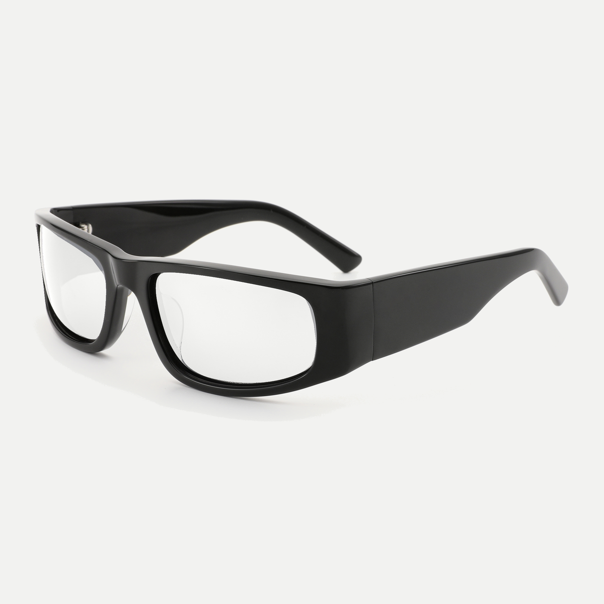 Flora onyx eyeglasses, 45-degree view