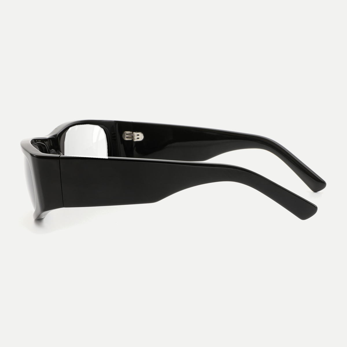 Flora onyx eyeglasses, 90-degree side view