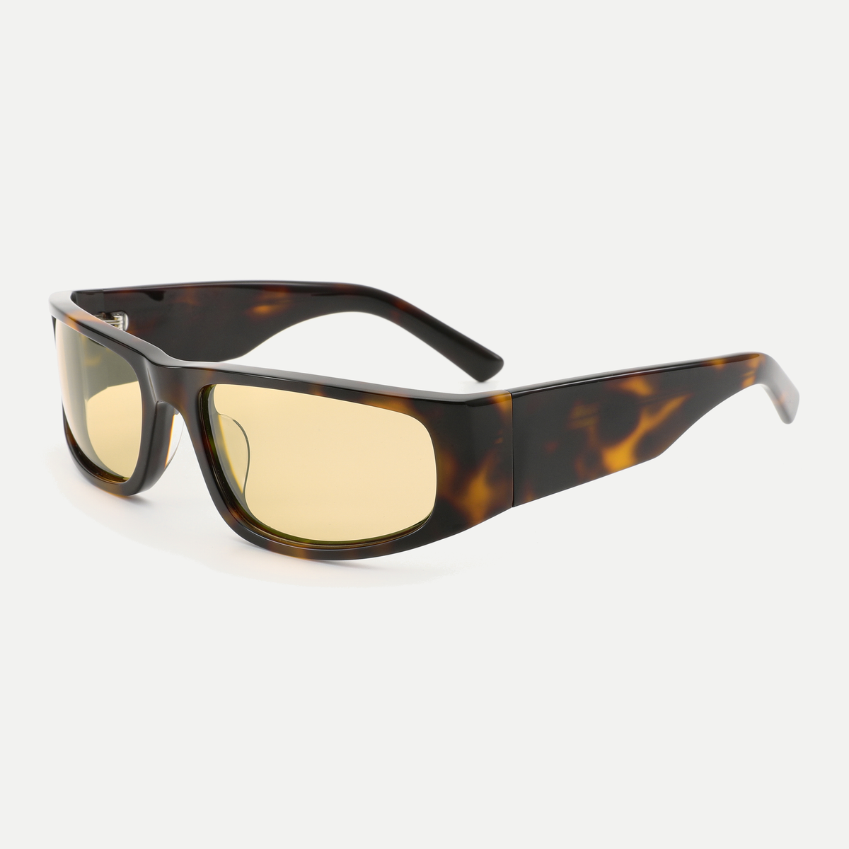 Sutton amber tortoise / yellow sunglasses, 45-degree view