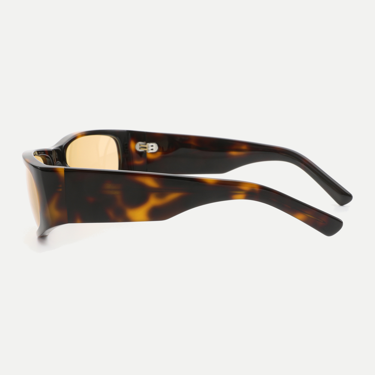 Sutton amber tortoise / yellow sunglasses, 90-degree side view