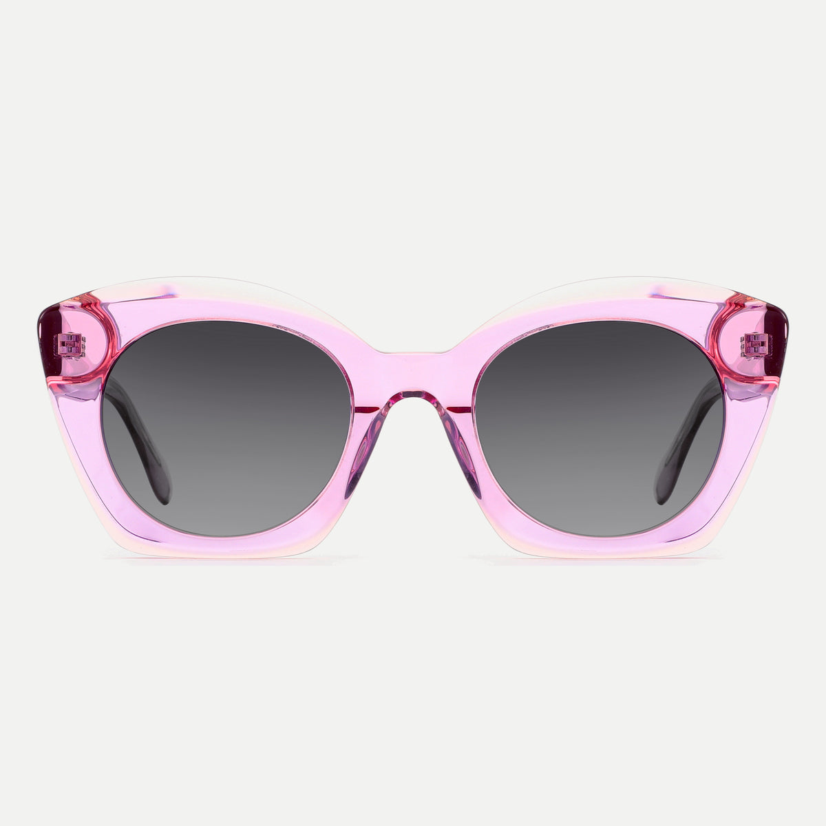 Amelie sunglasses - Crystal Pink / Smoke - front view
