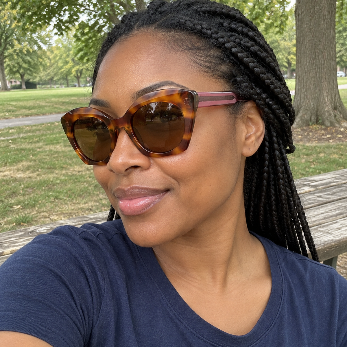 Amelie sunglasses - Rose Tortoise / Brown - UGC