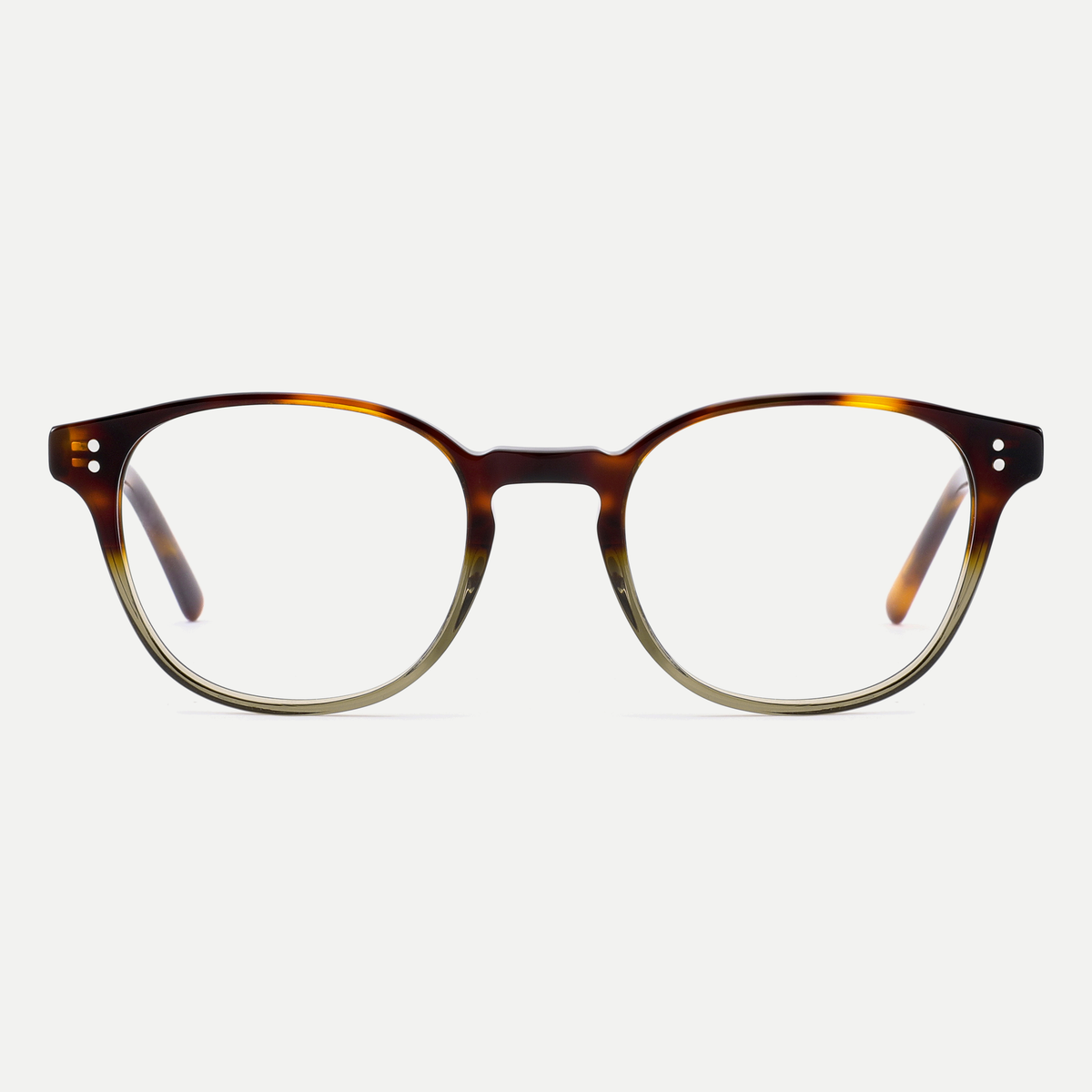 Delphine dark tortoise acetate eyeglasses, front view