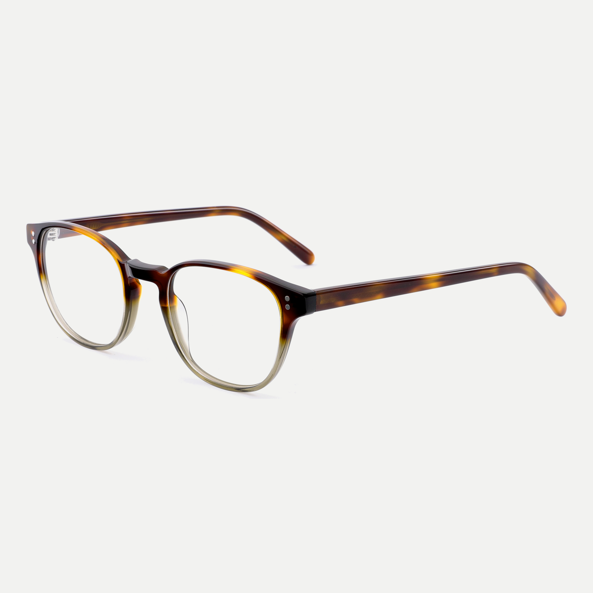Delphine dark tortoise acetate eyeglasses, angled view
