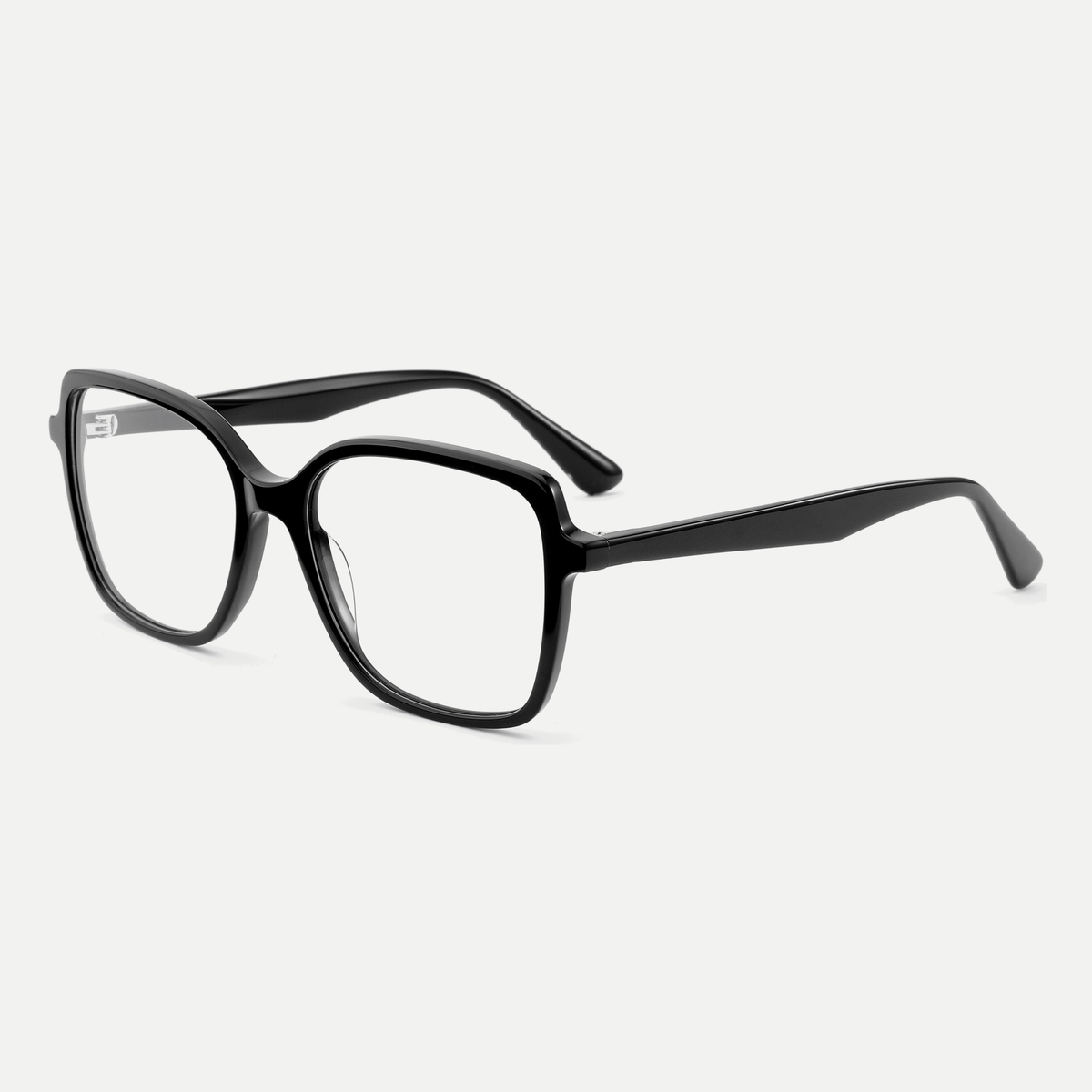 Lucille black acetate eyeglasses, angled view