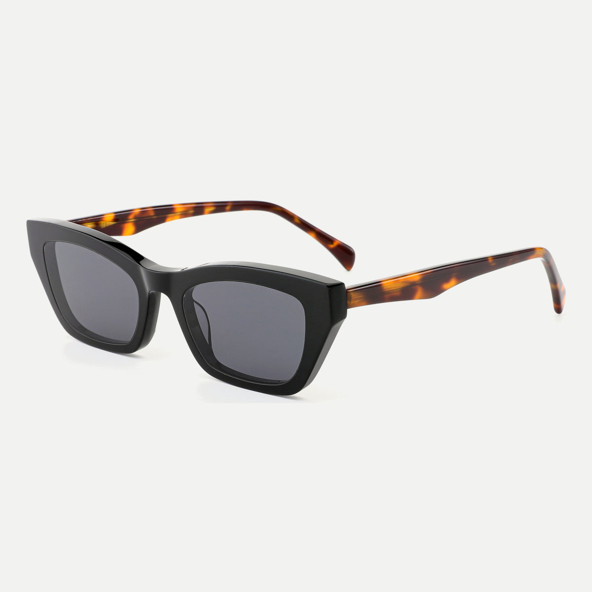 Lyra sunglasses - Black Tortoise / Smoke - 45-degree view