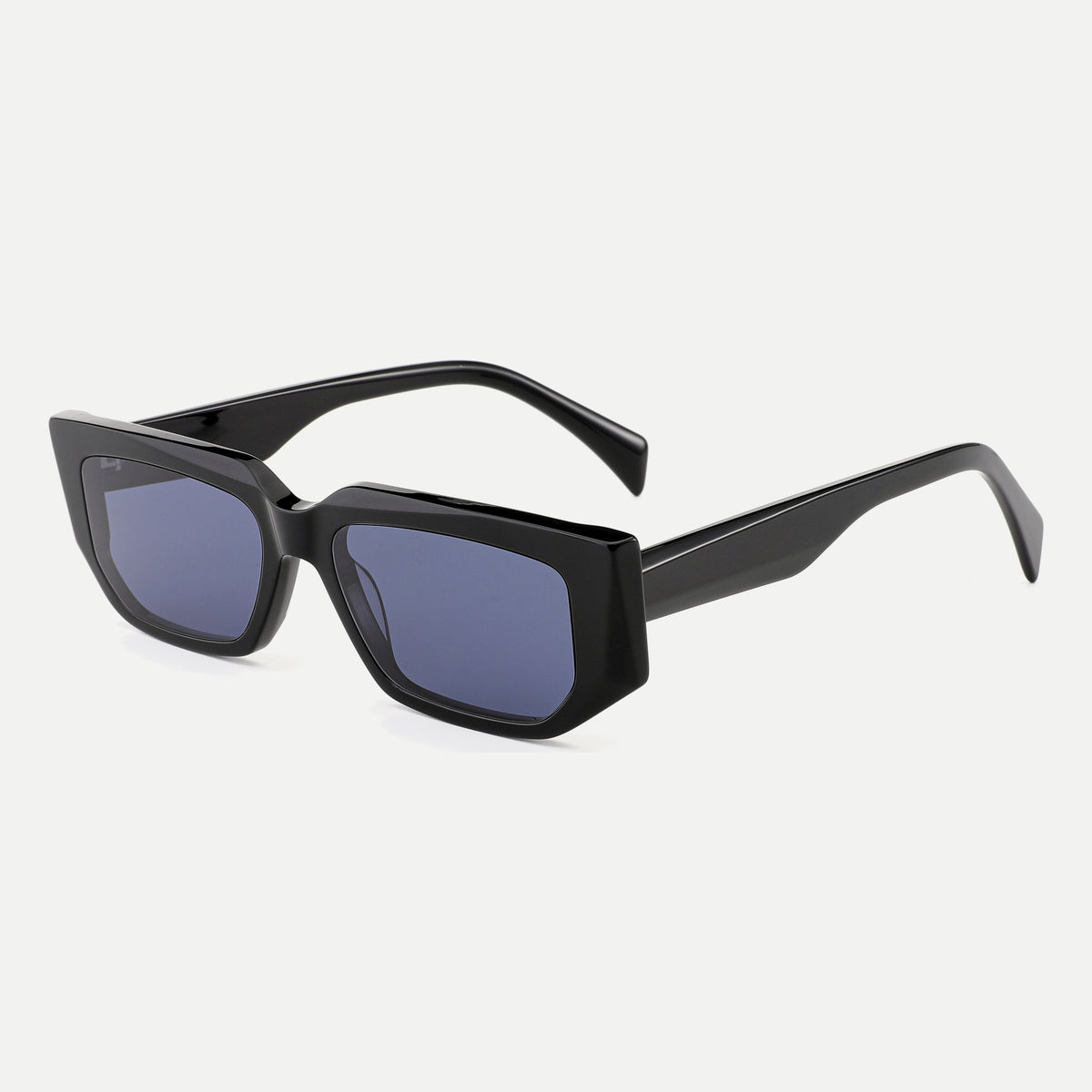 Zora sunglasses - Black / Blue Gray - 45-degree view