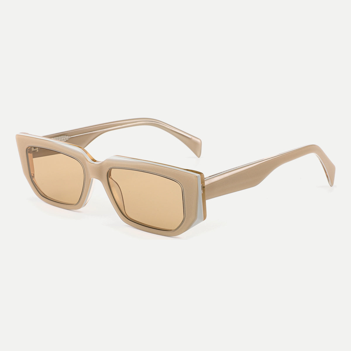 Zora sunglasses - Crystal Champagne / Amber - 45-degree view
