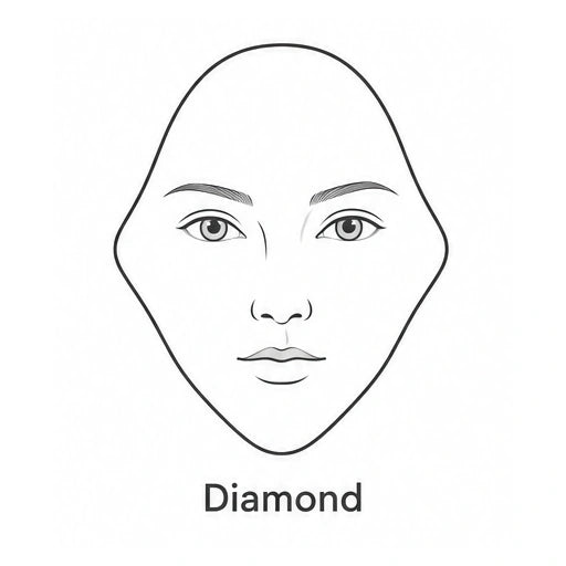 Diamond face shape illustration
