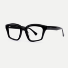 Tessa black acetate eyeglasses, angled view