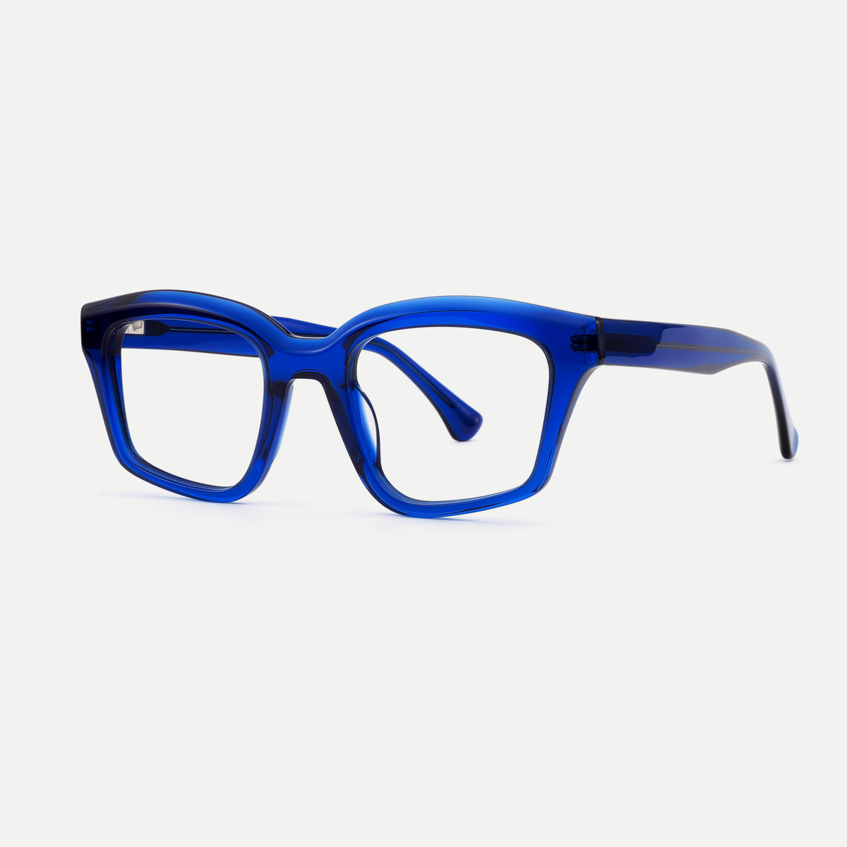 Tessa cobalt blue acetate eyeglasses, angled view