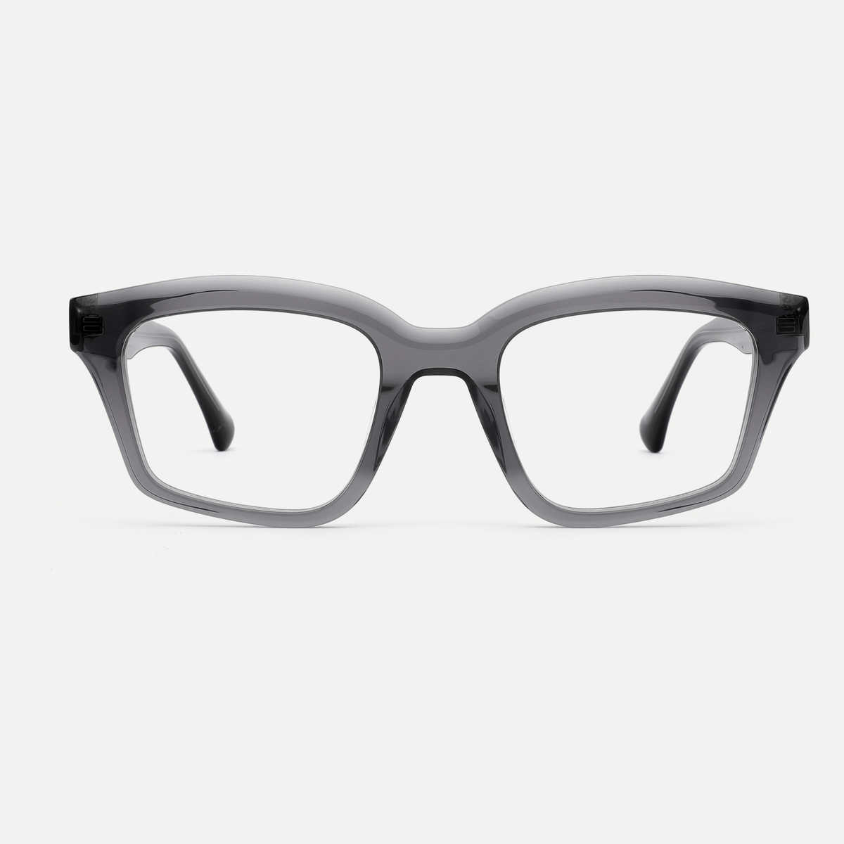 Tessa smoke gray acetate eyeglasses, front view