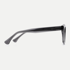 Tessa smoke gray acetate eyeglasses, side detail