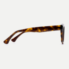 Tessa dark tortoise acetate eyeglasses, side detail