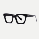 Greta black acetate eyeglasses, angled view