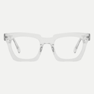 Greta crystal clear acetate eyeglasses, front view