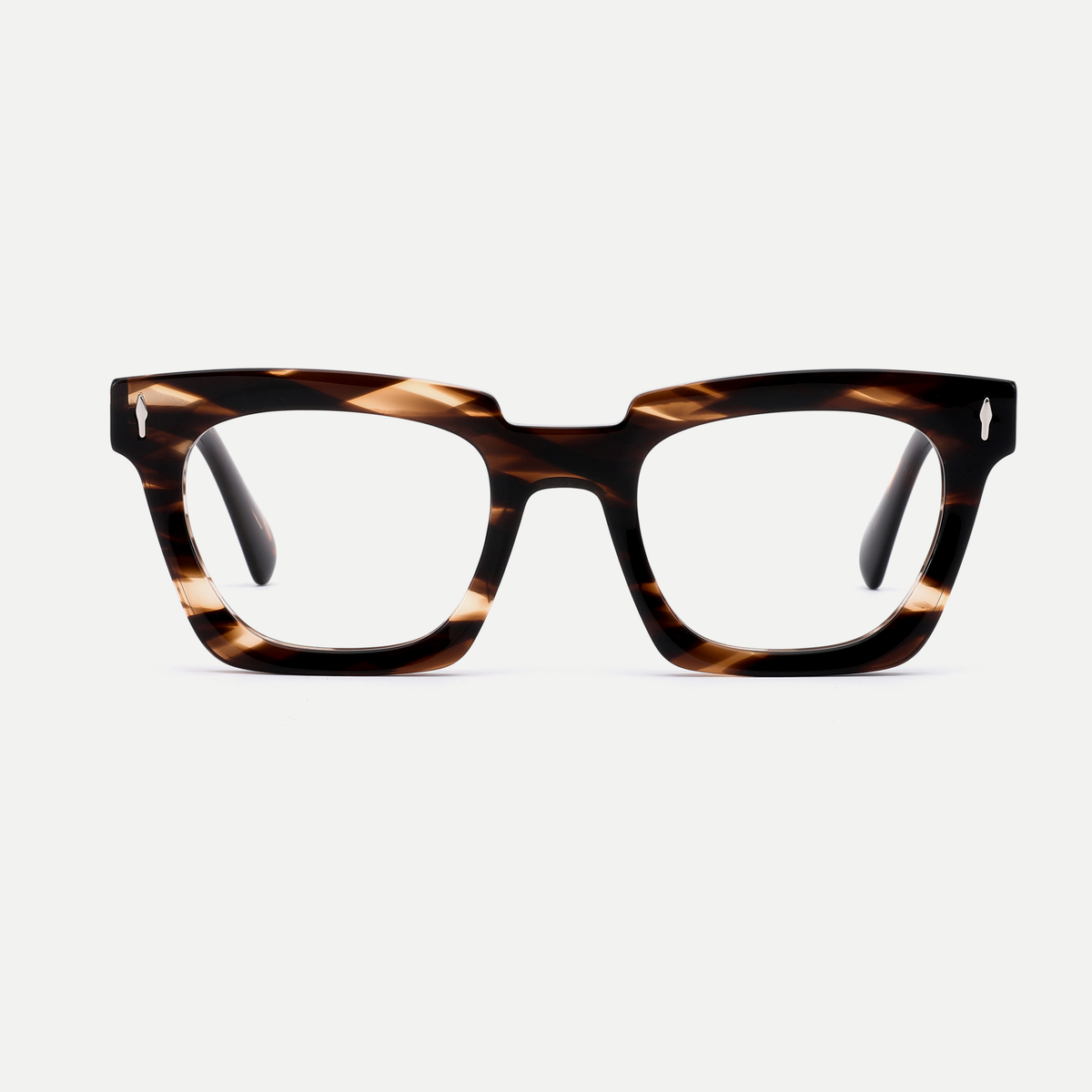 Greta tortoise acetate eyeglasses, front view