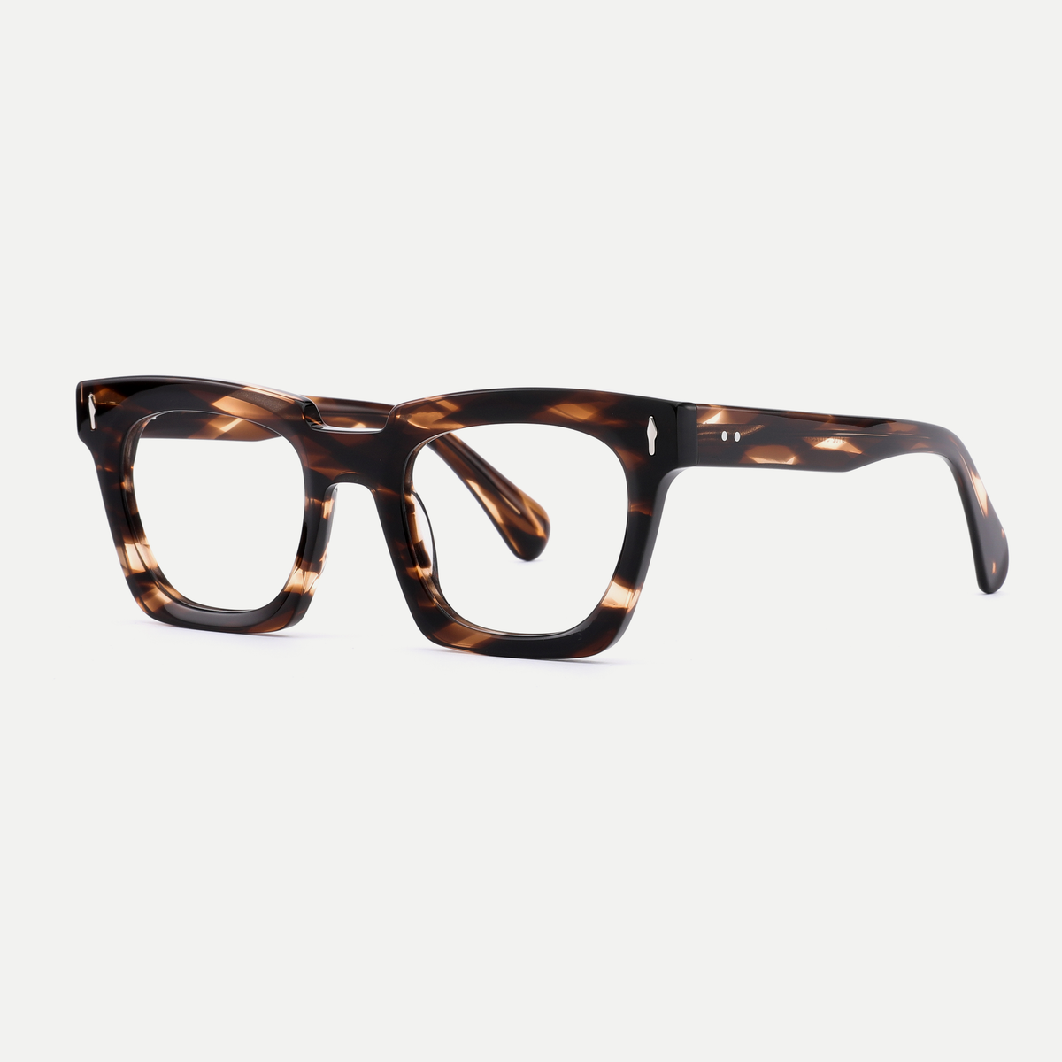 Greta tortoise acetate eyeglasses, angled view