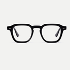 Nina black acetate eyeglasses, front view