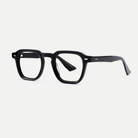 Nina black acetate eyeglasses, angled view