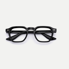 Nina black acetate eyeglasses, inner temple detail