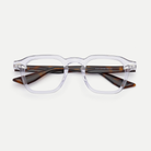 Nina crystal clear acetate eyeglasses, inner temple detail