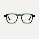 Nina forest green acetate eyeglasses, front view