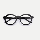 Elodie black acetate eyeglasses, inner temple detail