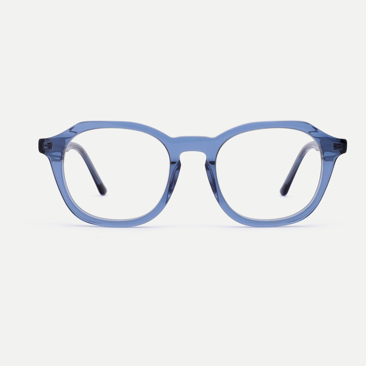 Elodie crystal blue acetate eyeglasses, front view