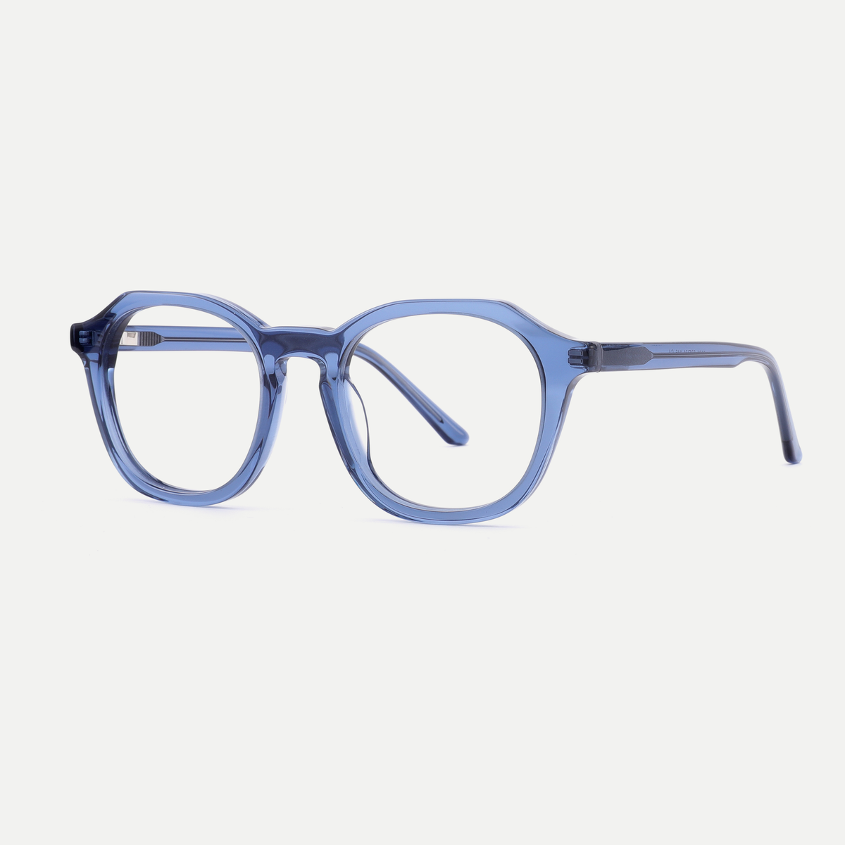 Elodie crystal blue acetate eyeglasses, angled view