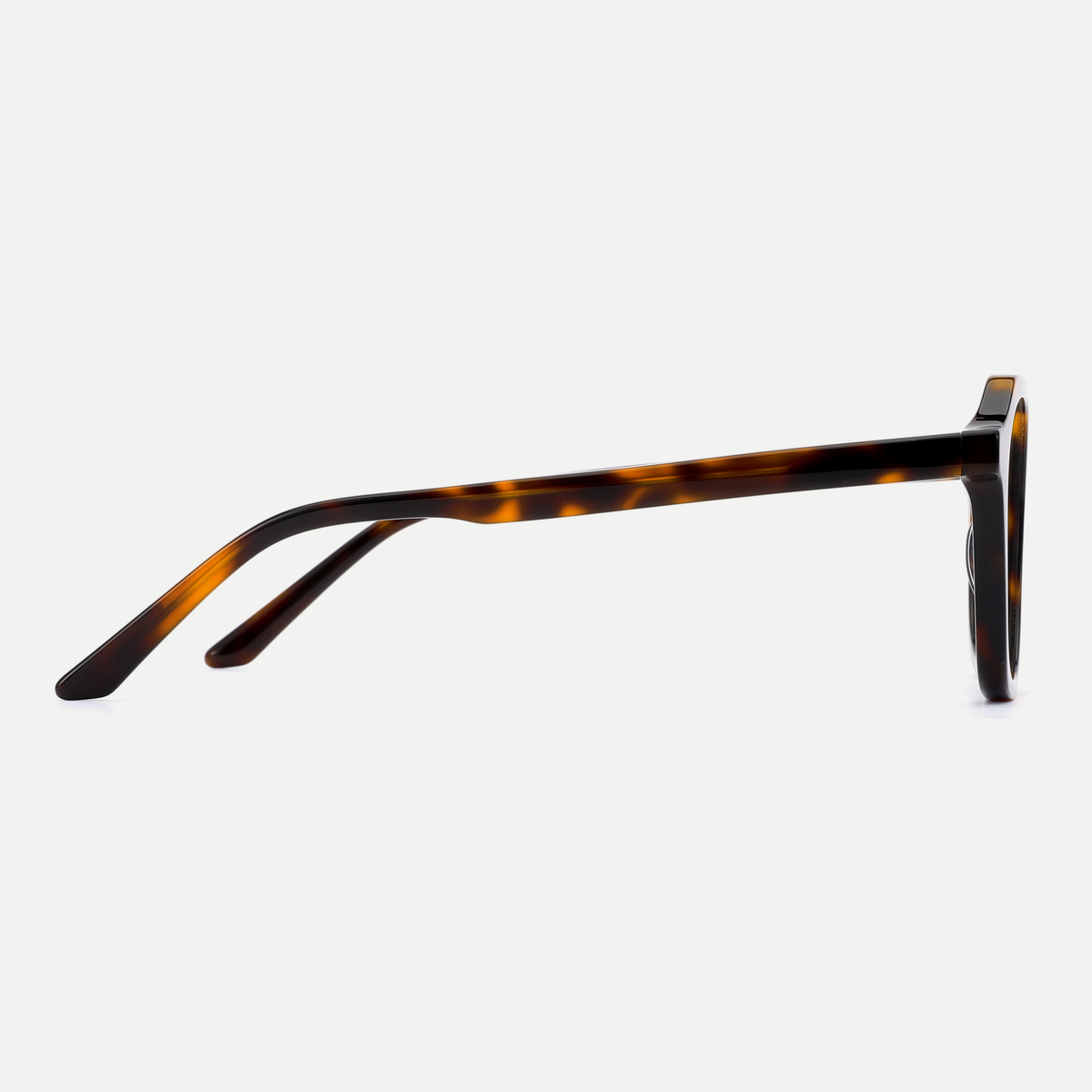Elodie tortoise acetate eyeglasses, side detail