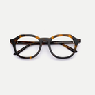 Elodie tortoise acetate eyeglasses, inner temple detail