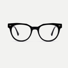 Helena black acetate eyeglasses, front view