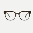 Helena dark brown acetate eyeglasses, front view