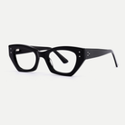 Viola black acetate eyeglasses, angled view