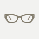 Viola taupe gray acetate eyeglasses, front view