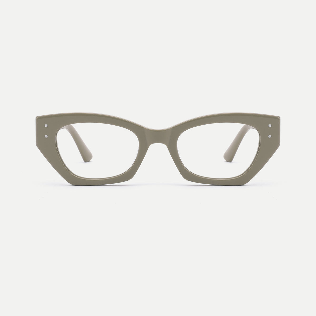 Viola taupe gray acetate eyeglasses, front view