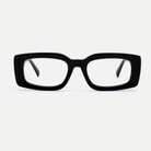 Thea black acetate eyeglasses, front view