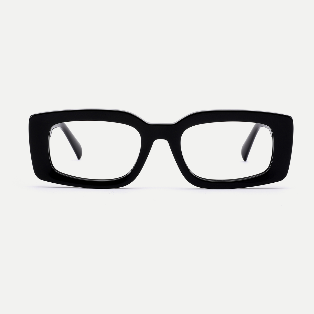 Thea black acetate eyeglasses, front view