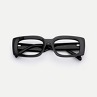 Thea black acetate eyeglasses, inner temple detail